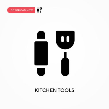 Mutfak aletleri vektör simgesi. - Evet. Web sitesi veya mobil uygulama için modern, basit düz vektör çizimi