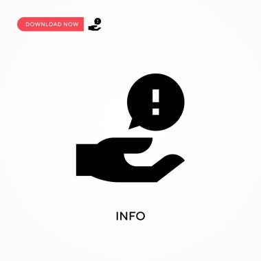 Bilgi vektör simgesi. - Evet. Web sitesi veya mobil uygulama için modern, basit düz vektör çizimi