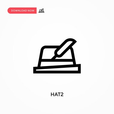 Hat2 vektör simgesi. - Evet. Web sitesi veya mobil uygulama için modern, basit düz vektör çizimi