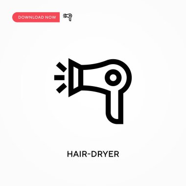 Saç kurutma vektör simgesi. - Evet. Web sitesi veya mobil uygulama için modern, basit düz vektör çizimi