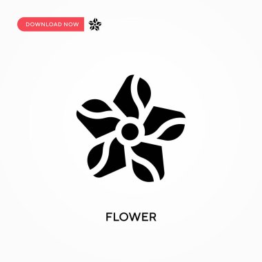 Çiçek vektör simgesi. - Evet. Web sitesi veya mobil uygulama için modern, basit düz vektör çizimi