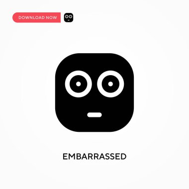 Utanç verici vektör simgesi. - Evet. Web sitesi veya mobil uygulama için modern, basit düz vektör çizimi