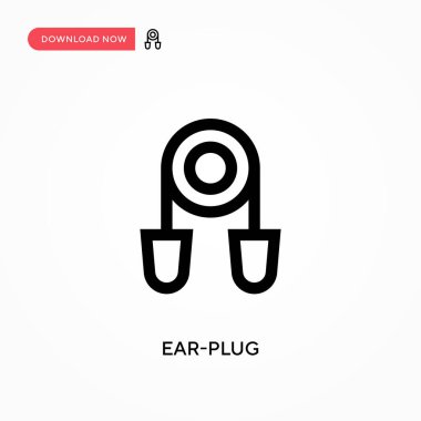 Kulak tıkacı vektör simgesi. - Evet. Web sitesi veya mobil uygulama için modern, basit düz vektör çizimi