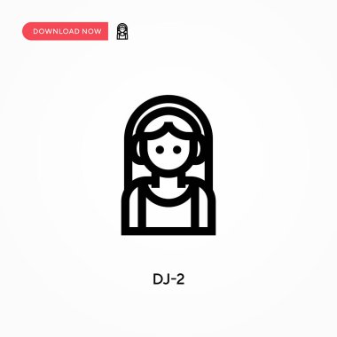 Dj-2 vektör simgesi. - Evet. Web sitesi veya mobil uygulama için modern, basit düz vektör çizimi