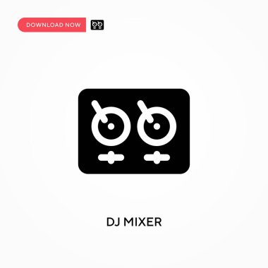 DJ karıştırıcı vektör simgesi. - Evet. Web sitesi veya mobil uygulama için modern, basit düz vektör çizimi