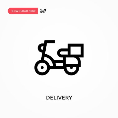 Teslimat vektör simgesi. - Evet. Web sitesi veya mobil uygulama için modern, basit düz vektör çizimi