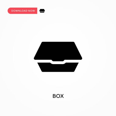 Kutu vektör simgesi. - Evet. Web sitesi veya mobil uygulama için modern, basit düz vektör çizimi