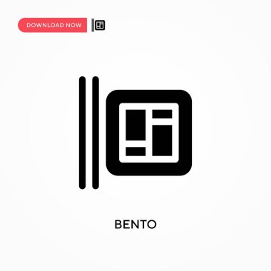 Bento vektör simgesi. - Evet. Web sitesi veya mobil uygulama için modern, basit düz vektör çizimi