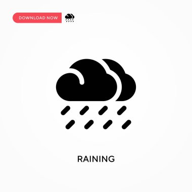 Vektör simgesi yağmuru. - Evet. Web sitesi veya mobil uygulama için modern, basit düz vektör çizimi