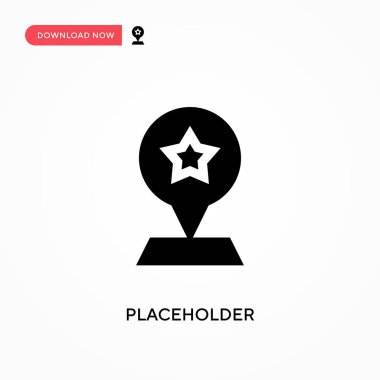 Yer tutucu vektör simgesi. - Evet. Web sitesi veya mobil uygulama için modern, basit düz vektör çizimi