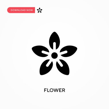 Çiçek vektör simgesi. - Evet. Web sitesi veya mobil uygulama için modern, basit düz vektör çizimi