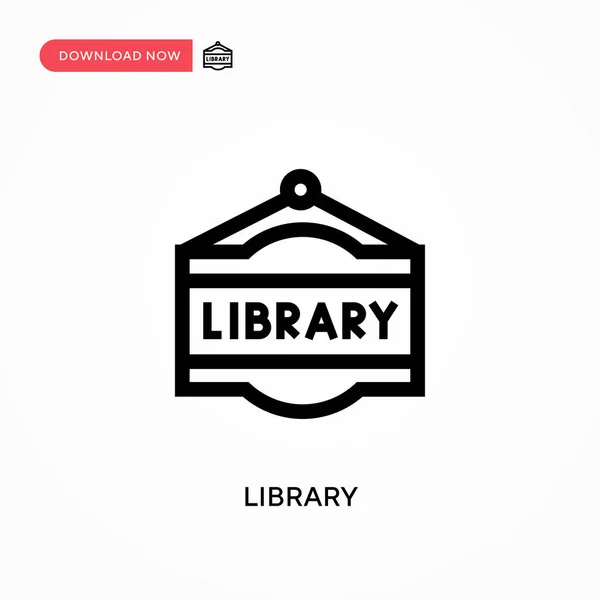 Ícone Vetorial Biblioteca Ilustração Vetorial Plana Moderna Simples Para Web — Vetor de Stock