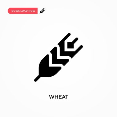Buğday vektör simgesi. - Evet. Web sitesi veya mobil uygulama için modern, basit düz vektör çizimi