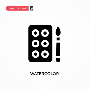 Suluboya vektör simgesi. - Evet. Web sitesi veya mobil uygulama için modern, basit düz vektör çizimi