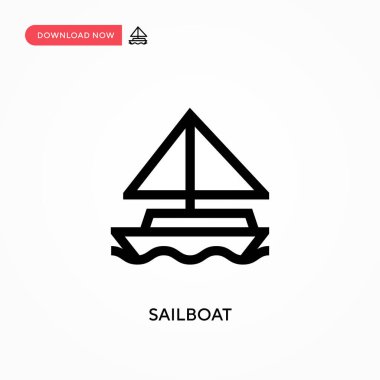 Yelkenli vektör simgesi. - Evet. Web sitesi veya mobil uygulama için modern, basit düz vektör çizimi