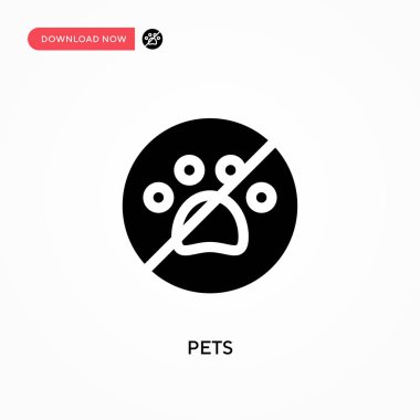 Hayvan vektör simgesi. - Evet. Web sitesi veya mobil uygulama için modern, basit düz vektör çizimi