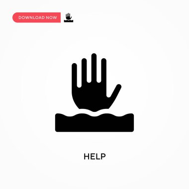 Vektör simgesine yardım et. - Evet. Web sitesi veya mobil uygulama için modern, basit düz vektör çizimi