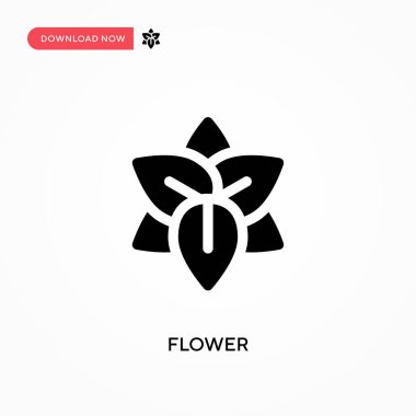 Çiçek vektör simgesi. - Evet. Web sitesi veya mobil uygulama için modern, basit düz vektör çizimi