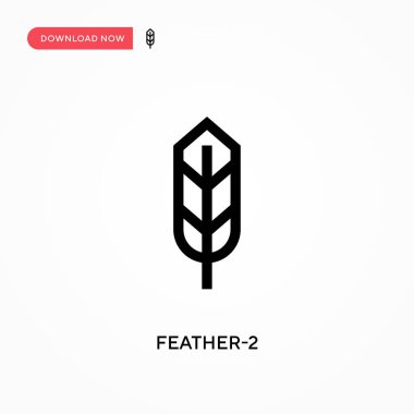 Tüy-2 vektör simgesi. - Evet. Web sitesi veya mobil uygulama için modern, basit düz vektör çizimi