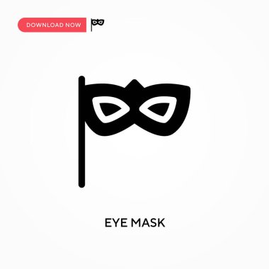 Göz maskesi vektör simgesi. - Evet. Web sitesi veya mobil uygulama için modern, basit düz vektör çizimi