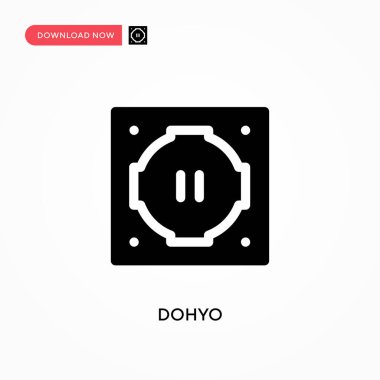 Dohyo vektör simgesi. - Evet. Web sitesi veya mobil uygulama için modern, basit düz vektör çizimi