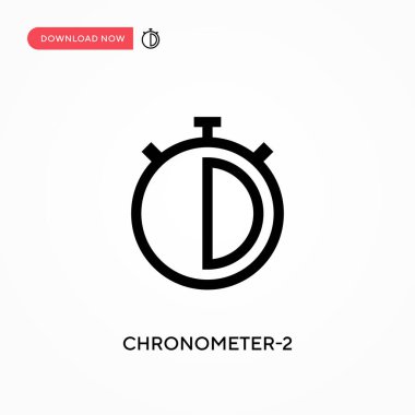 Kronometre-2 vektör simgesi. - Evet. Web sitesi veya mobil uygulama için modern, basit düz vektör çizimi