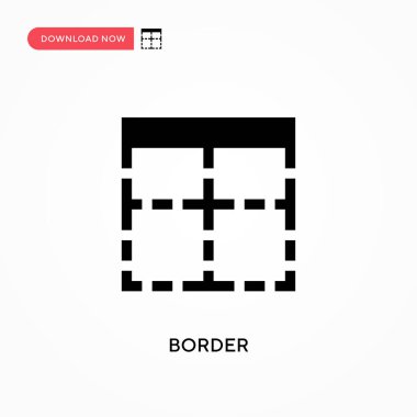 Kenarlık vektör simgesi. - Evet. Web sitesi veya mobil uygulama için modern, basit düz vektör çizimi