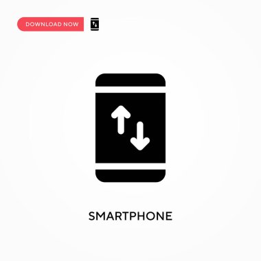 Akıllı telefon vektör simgesi. - Evet. Web sitesi veya mobil uygulama için modern, basit düz vektör çizimi