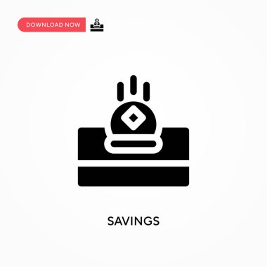 Tasarruf vektör simgesi. - Evet. Web sitesi veya mobil uygulama için modern, basit düz vektör çizimi