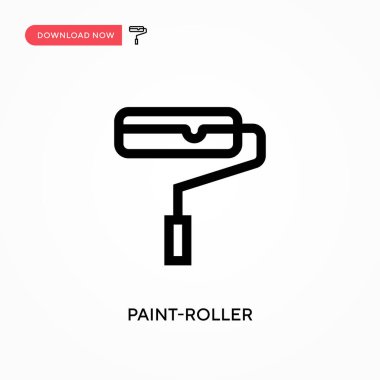 Boya silindirli vektör simgesi. - Evet. Web sitesi veya mobil uygulama için modern, basit düz vektör çizimi