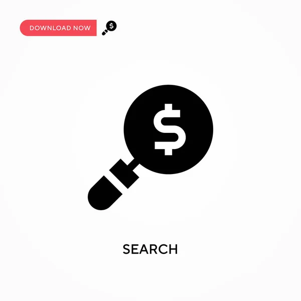 Suchvektorsymbol Moderne Einfache Flache Vektordarstellung Für Website Oder Mobile App — Stockvektor