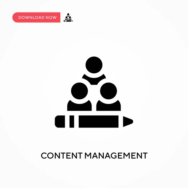 Content Management Vector Icon Modern Simple Flat Vector Illustration Web — Stock Vector