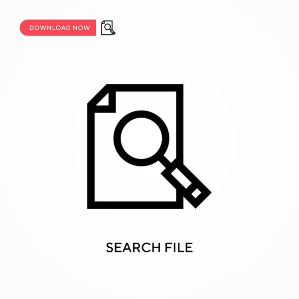 搜索文件向量图标 是的网站或移动应用程序的现代 简单的平面矢量说明 — 图库矢量图片