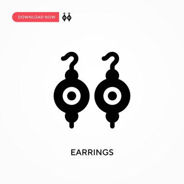 Küpe vektör ikonu. - Evet. Web sitesi veya mobil uygulama için modern, basit düz vektör çizimi