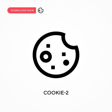 Cookie-2 vektör simgesi. - Evet. Web sitesi veya mobil uygulama için modern, basit düz vektör çizimi
