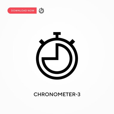 Kronometre-3 vektör simgesi. - Evet. Web sitesi veya mobil uygulama için modern, basit düz vektör çizimi
