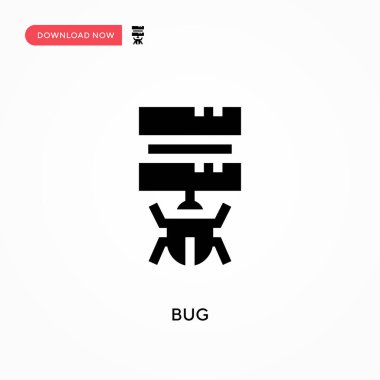 Böcek vektör simgesi. - Evet. Web sitesi veya mobil uygulama için modern, basit düz vektör çizimi