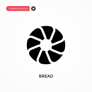 Ekmek vektör simgesi. - Evet. Web sitesi veya mobil uygulama için modern, basit düz vektör çizimi