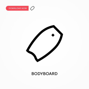 Bodyboard vektör simgesi. - Evet. Web sitesi veya mobil uygulama için modern, basit düz vektör çizimi