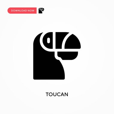 Toucan vektör simgesi. - Evet. Web sitesi veya mobil uygulama için modern, basit düz vektör çizimi