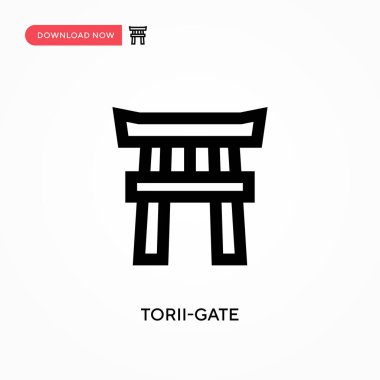 Torii-gate vektör simgesi. - Evet. Web sitesi veya mobil uygulama için modern, basit düz vektör çizimi