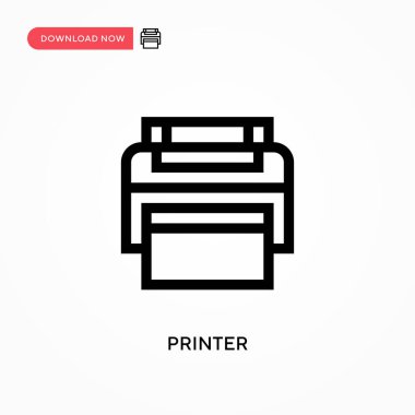 Yazıcı vektör simgesi. - Evet. Web sitesi veya mobil uygulama için modern, basit düz vektör çizimi