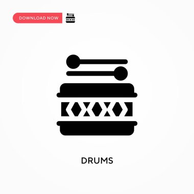 Davul vektör simgesi. - Evet. Web sitesi veya mobil uygulama için modern, basit düz vektör çizimi