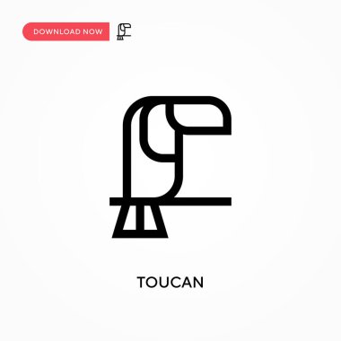Toucan vektör simgesi. - Evet. Web sitesi veya mobil uygulama için modern, basit düz vektör çizimi