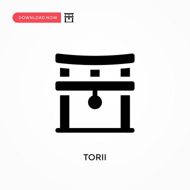 Torii vektör simgesi. - Evet. Web sitesi veya mobil uygulama için modern, basit düz vektör çizimi