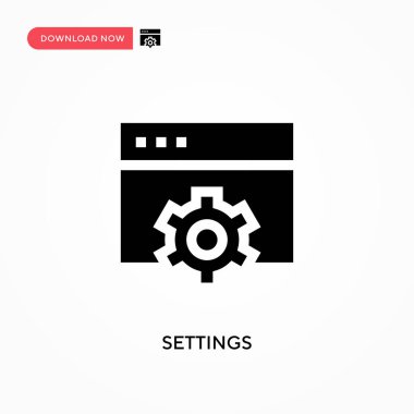 Ayarlar vektör simgesi. - Evet. Web sitesi veya mobil uygulama için modern, basit düz vektör çizimi