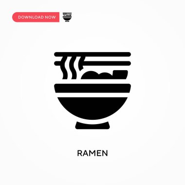 Ramen vektör simgesi. - Evet. Web sitesi veya mobil uygulama için modern, basit düz vektör çizimi
