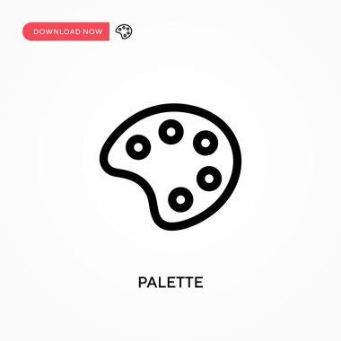 Palet vektör simgesi. - Evet. Web sitesi veya mobil uygulama için modern, basit düz vektör çizimi