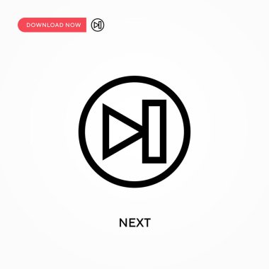 Sonraki vektör simgesi. - Evet. Web sitesi veya mobil uygulama için modern, basit düz vektör çizimi