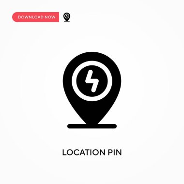 Konum pin vektör simgesi. - Evet. Web sitesi veya mobil uygulama için modern, basit düz vektör çizimi